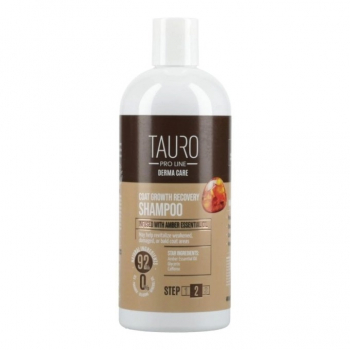 TAURO PRO LINE Derma Care Coat Growth Recovery Shampoo für Hunde und Katzen, Shampoo zur Förderung des Fellwachstums für Hunde und Katzen - 400ml